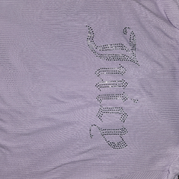 Juicy Couture Lilac Pajama Top with Rhinestones - Picture 1 of 7